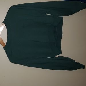 Divided crop top sweatshirt